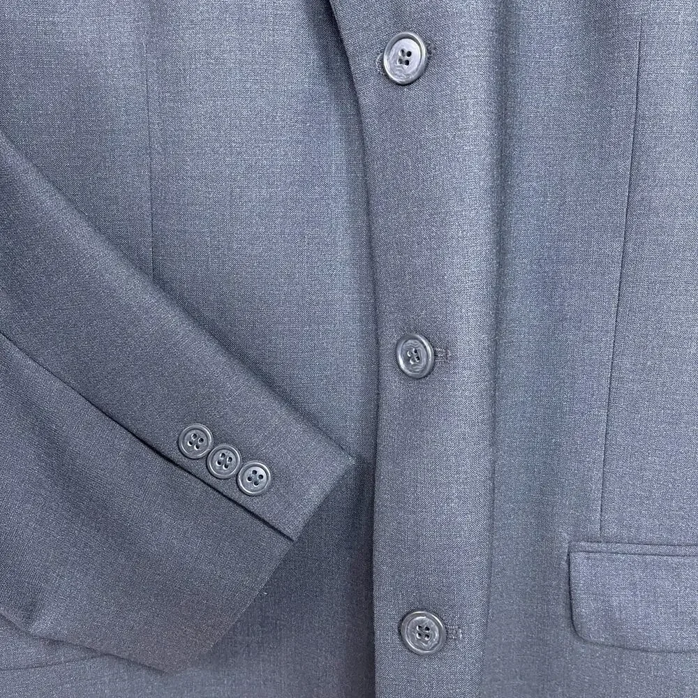 Brooks Brothers 346 Stretch Wool Suit Gray 3 Button Mens 41L Jacket 36R Pants